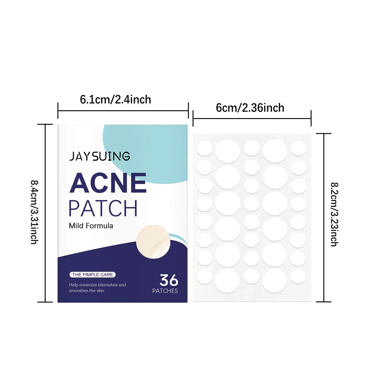 Jaysuing Salicylic Acid Pimple Patches – 36pcs Acne Hydrocolloid