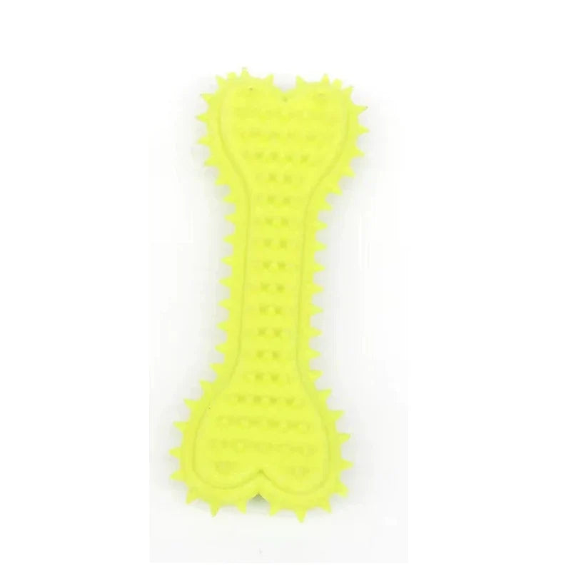 Dog Bone Rubber Chew Toy | Teeth Cleaning & Training Stick