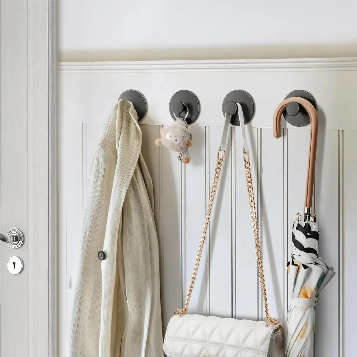 No-Drill Stainless Steel Adhesive Towel Hooks | Wall Hangers