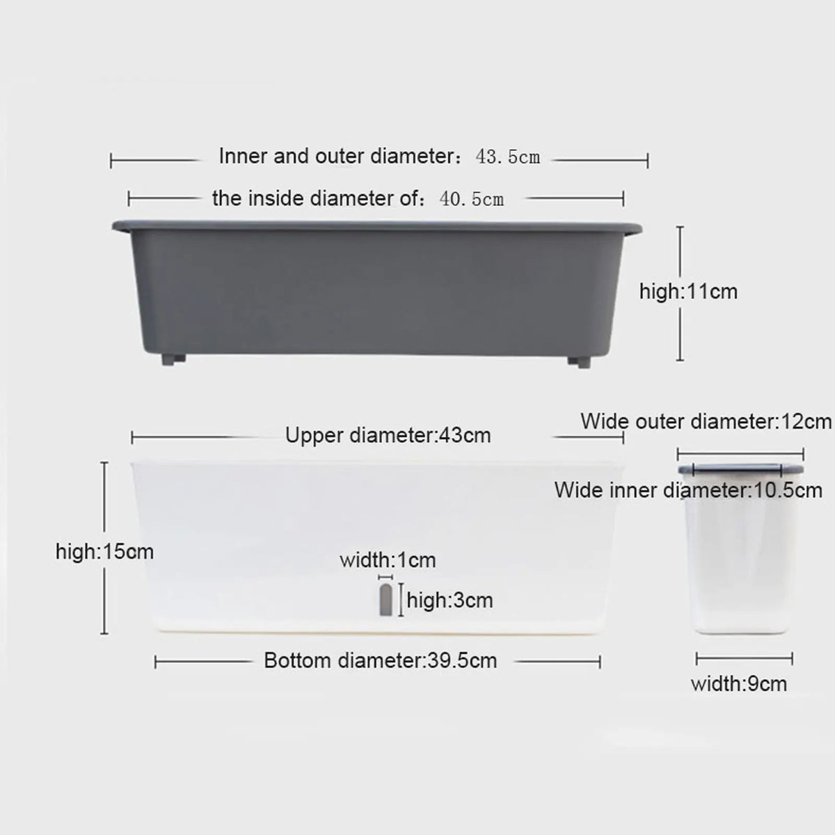 Twin-Layer Self-Watering Long Strip Planter Pot | Indoor Garden