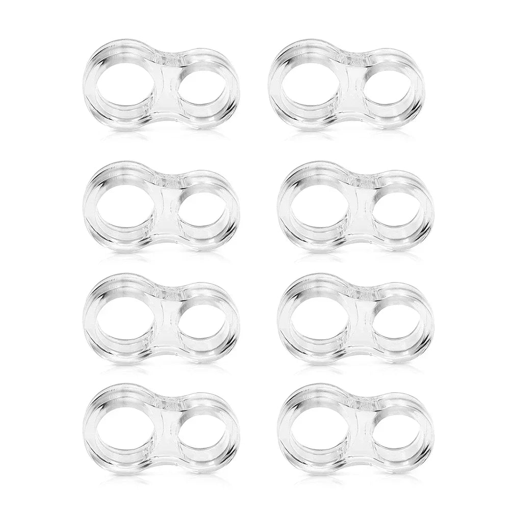 No-Drill Transparent Silicone Door Stopper Wall Protector 4-Pack