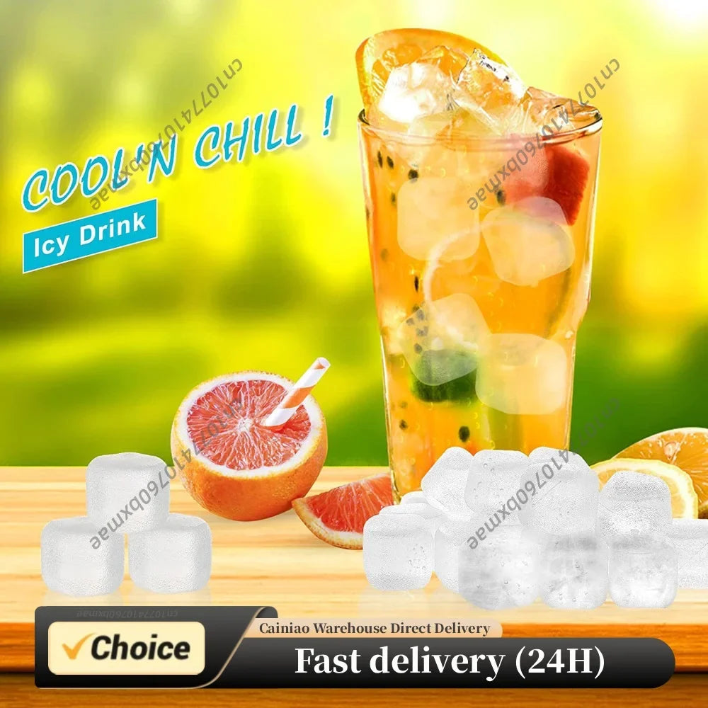 Reusable Ice Cube Food Grade Refreezable Plastic Cubes No Dilution