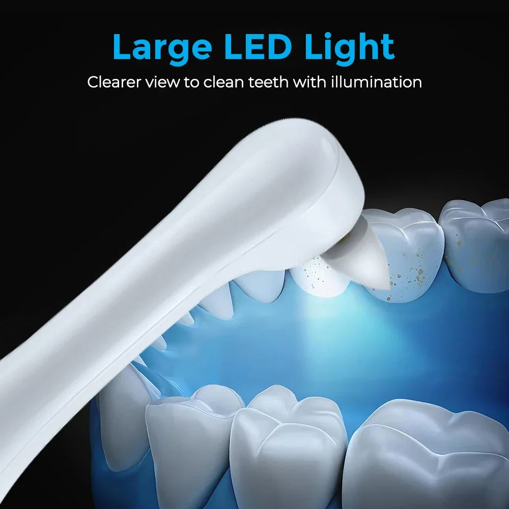 Electric Tooth Polisher – 5 Modes, 6 Heads, LED & Type-C