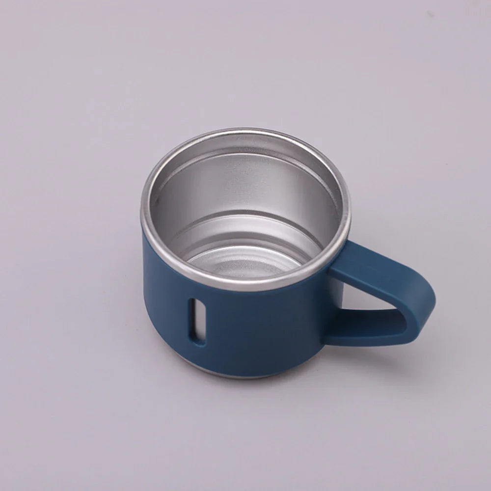 One Cup Three Lid Thermos 304 Stainless Steel Handle Men's Women's