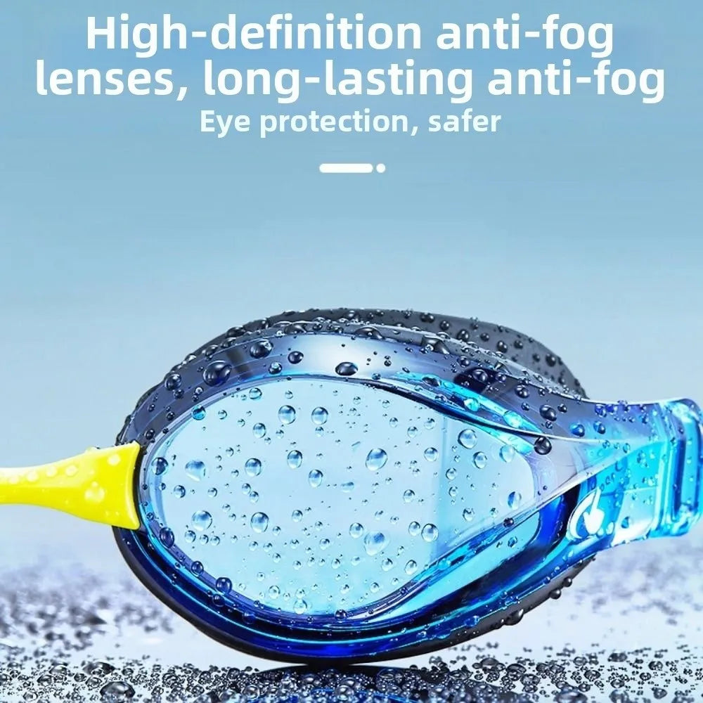 HD Anti-Fog Swimming Goggles – UV Protection Wide View
