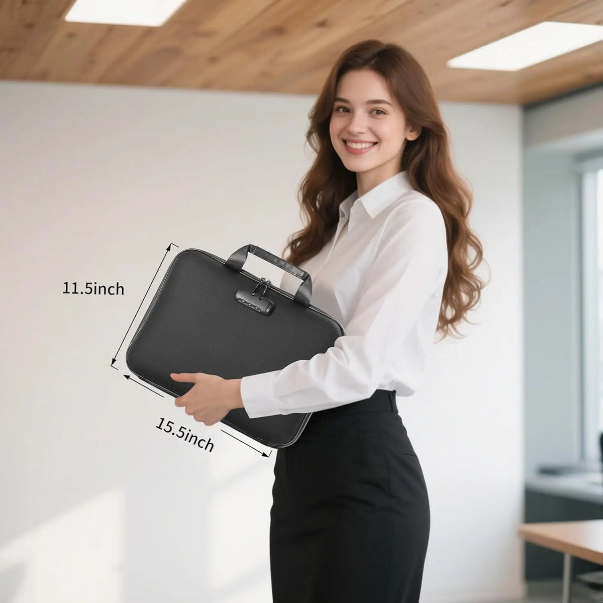Fireproof Waterproof Document Bag Portable Hard Case Certificates