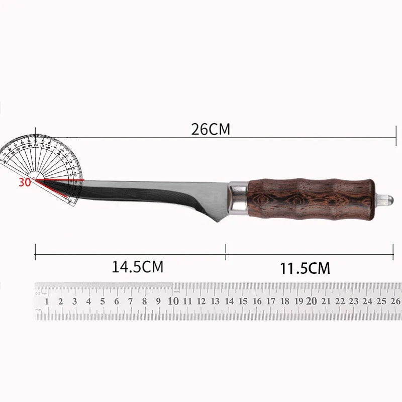 Damascus Steel Boning Knife – 26cm Chef Knife Wooden Handle
