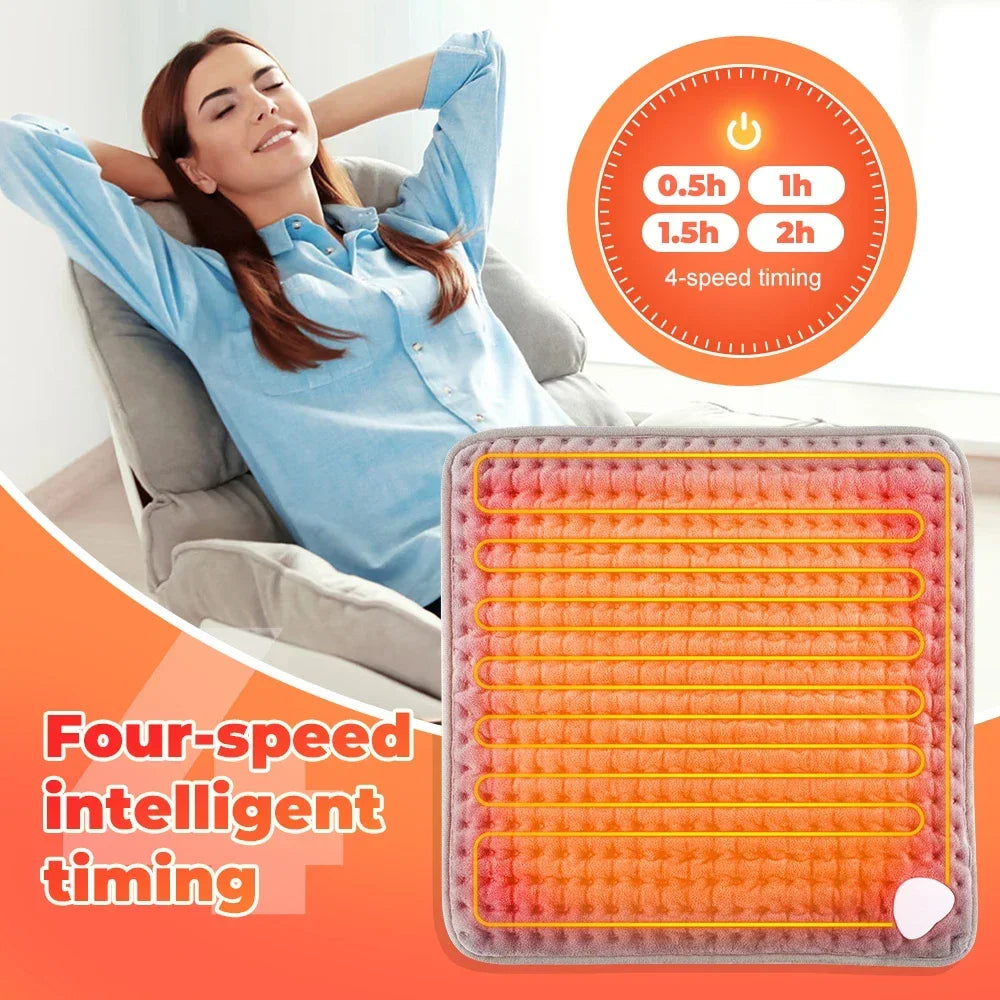 AFDEAL Electric Heated Foot Warmer Pad – Washable Plush 75W