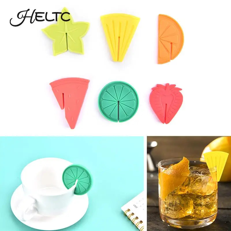 Silicone Wine Glass Markers & Drink Charms – 6 Pack