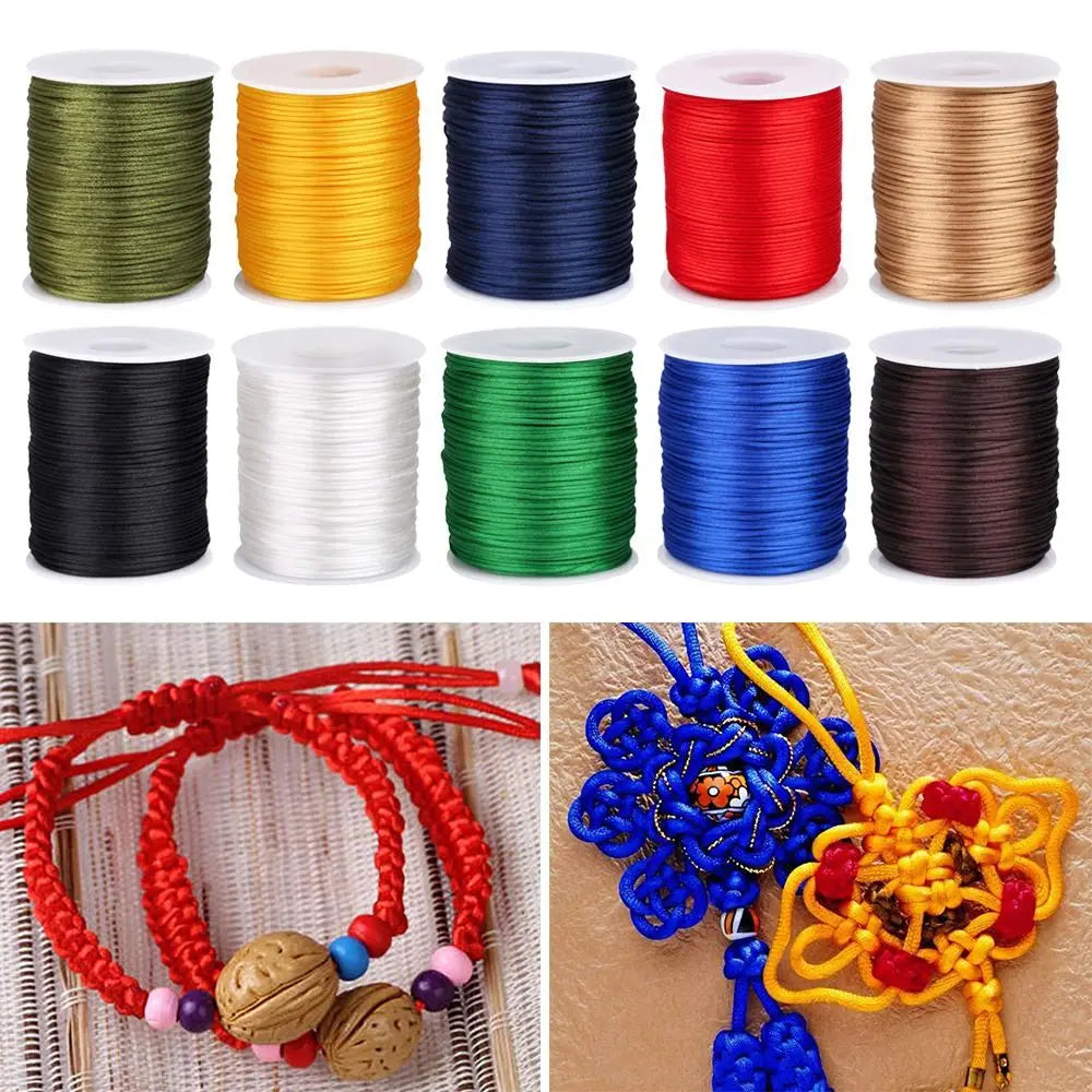Satin Cord Silk Rope Braided Ropes Thread Paracord Linka Cordon