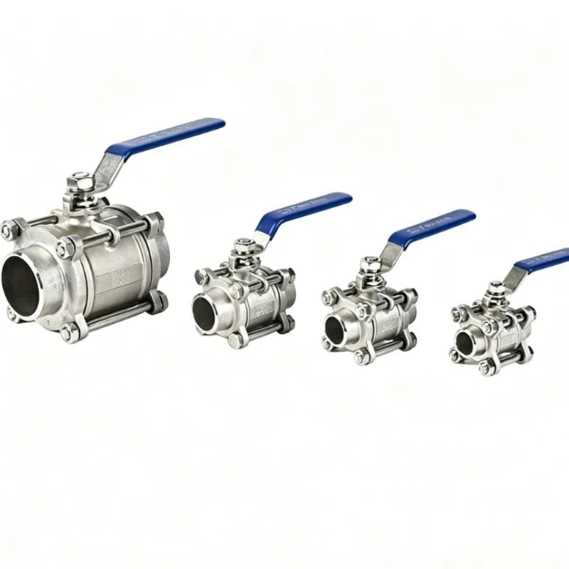 Stainless Steel BSP Three-Piece Ball Valve 1/2"–2" DN15–50