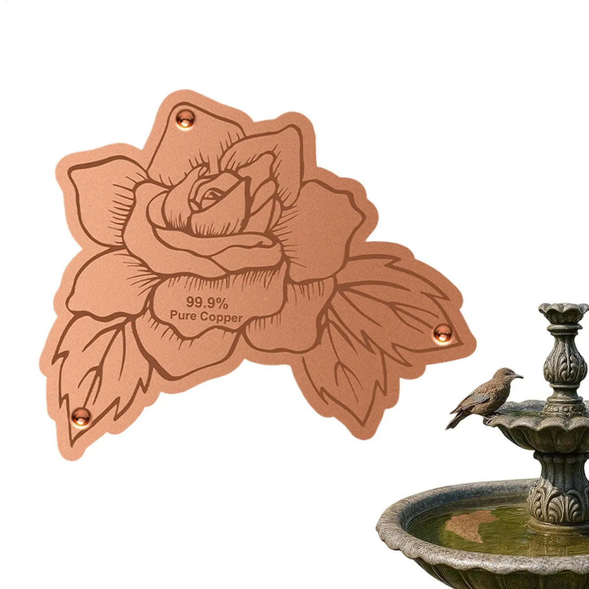 Copper Bird Bath Purifier Disk – Triple-Point Support