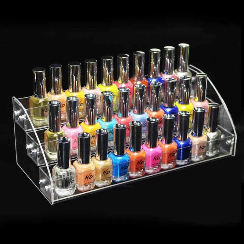 Acrylic Nail Polish Display Stand – 2 to 7 Tier Clear Organizer