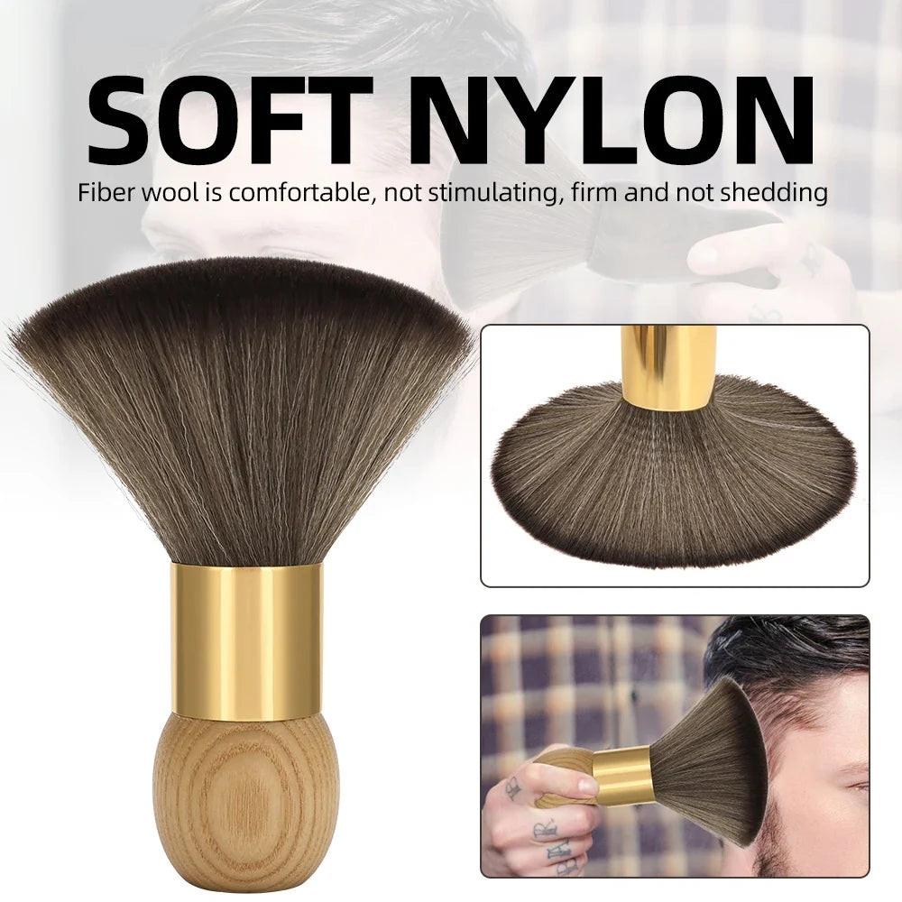 Professional Barber Neck Brush – Soft Hair Sweeping Tool