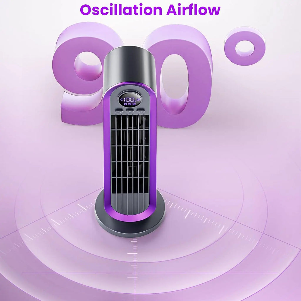 URGGU Bladeless Desk Fan – Quiet, 3-Speed, 90° Oscillation