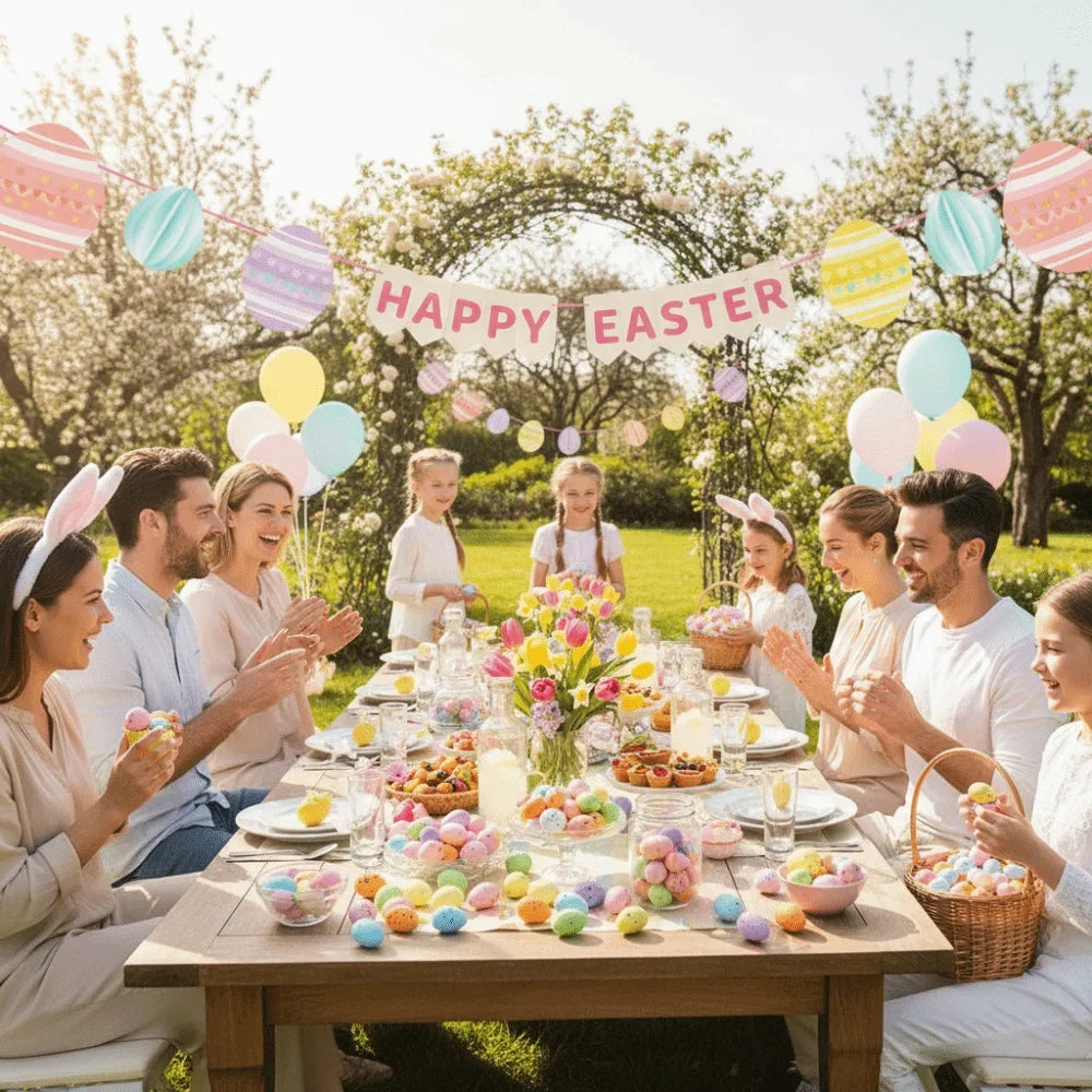 100Pcs Foam Easter Eggs – Colorful DIY Craft & Decor Set