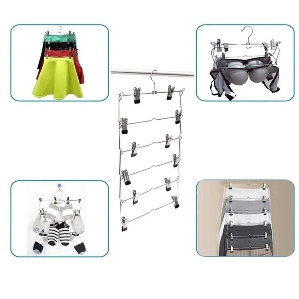Multi Functional Folding Multi-layer Pants Rack Hanger Household Anti