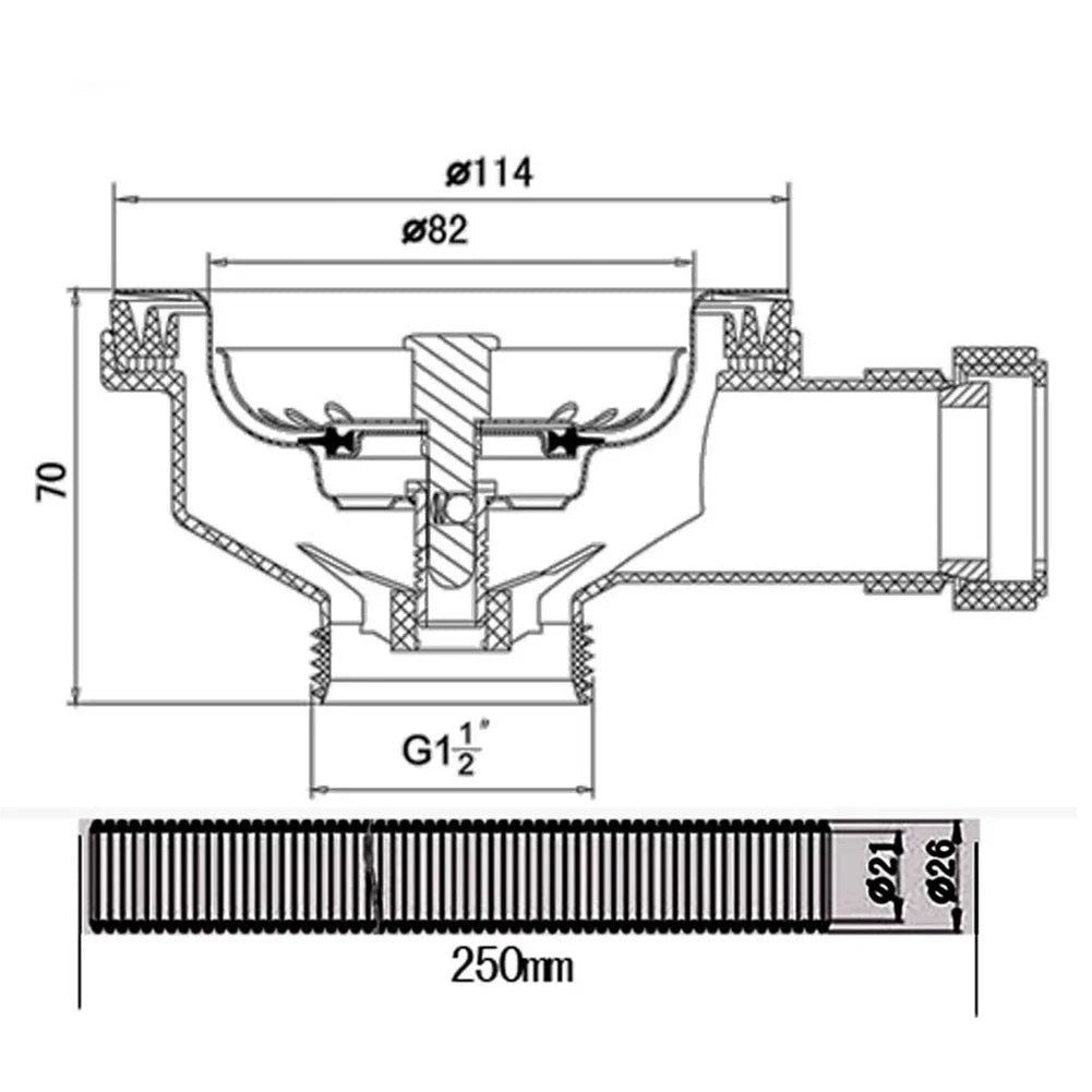 Stainless Steel Sink Drain Strainer Basket & Overflow – 114mm