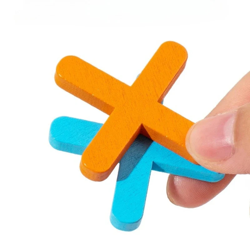 Wooden Tic-Tac-Toe Puzzle Game – Classic Family Strategy Toy