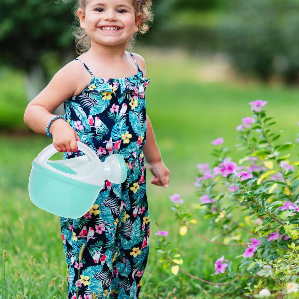 Lovely Ergonomic Plastic Watering Can Children Indoor Plants Bonsai