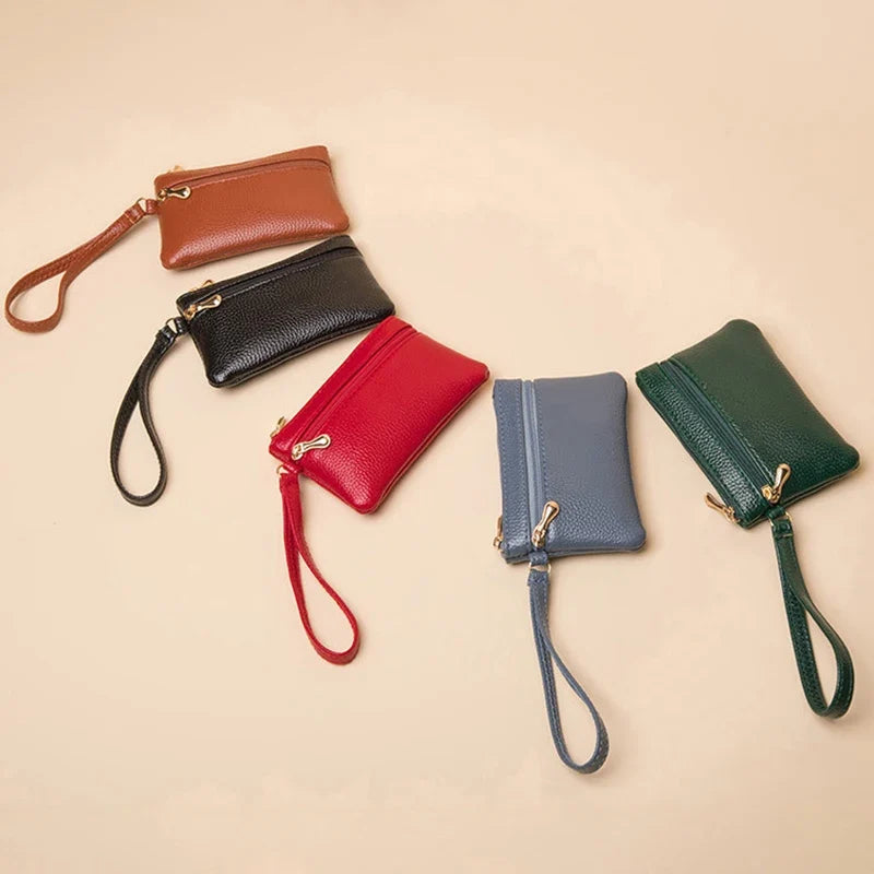 Women's PU Leather Mini Wallet – Zipper Coin Purse & Card Hold