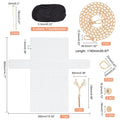 DIY Crochet Bag Kit – Mesh Canvas, Ribbon & Knitting Needles