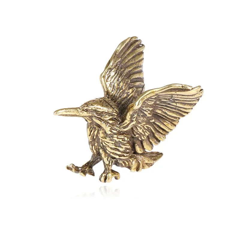 Mini Brass Eagle Statue – Opening Wing Sculpture Home & Office
