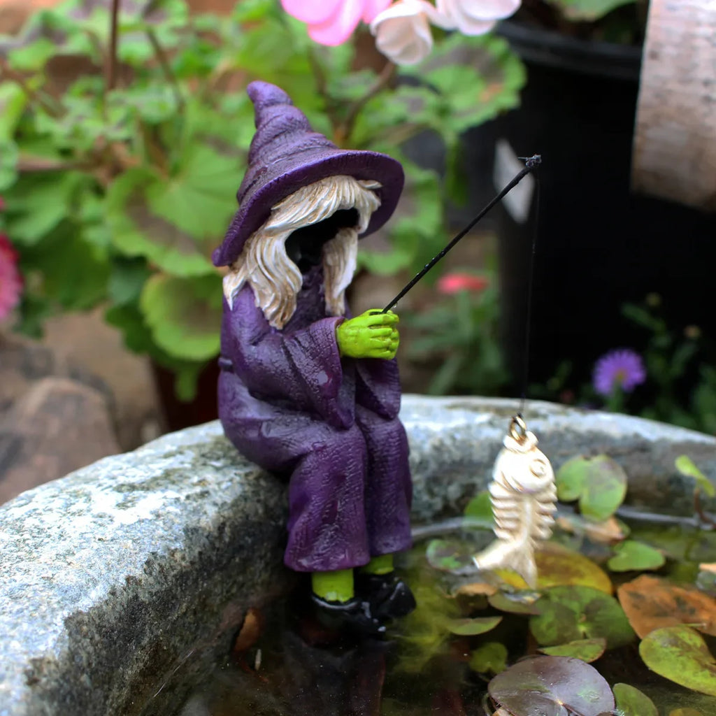 Halloween Ghost Festival Fishing Witch Resin Handicraft Display Fish