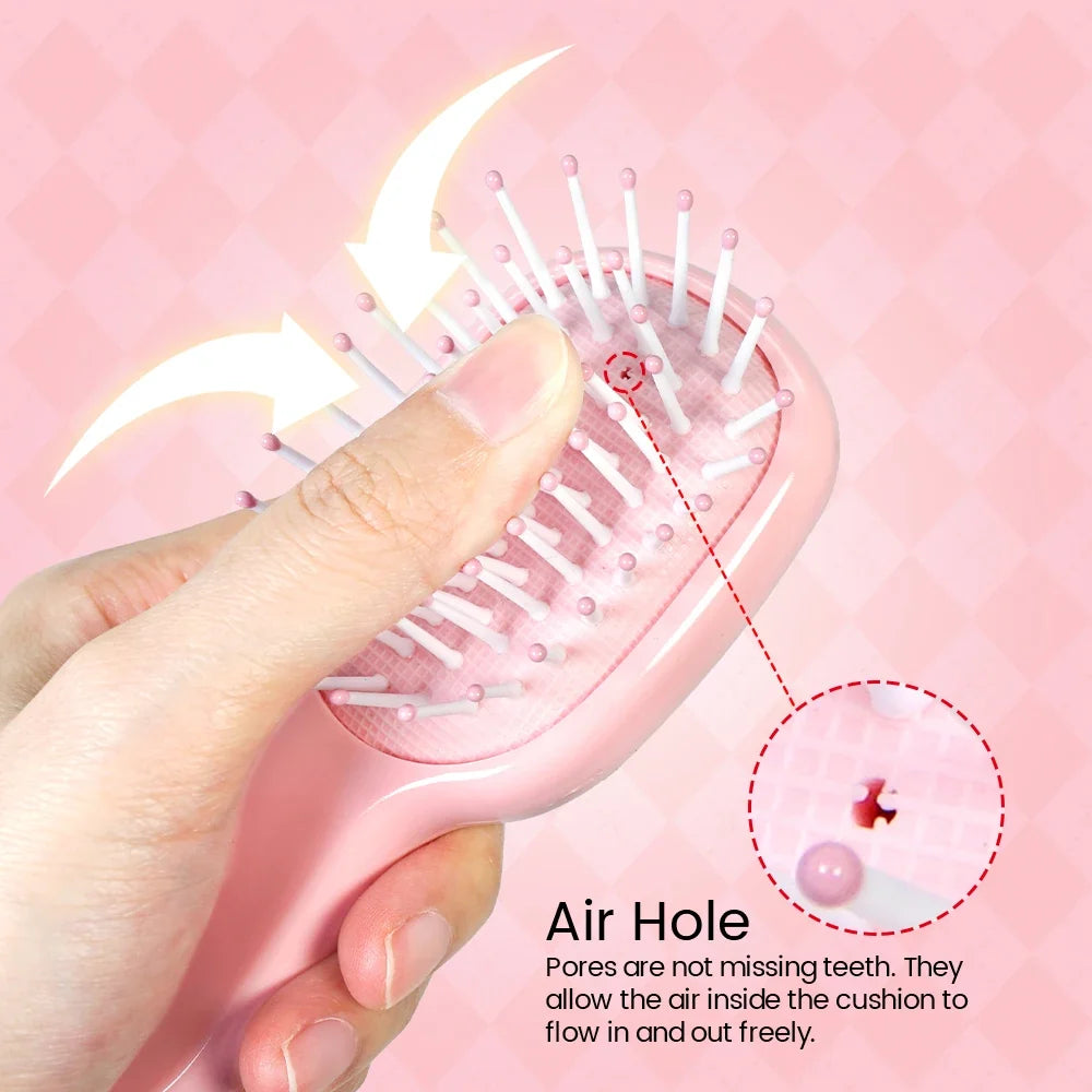 Cute Cartoon Hair Detangling Brush – Cushion Comb for Women