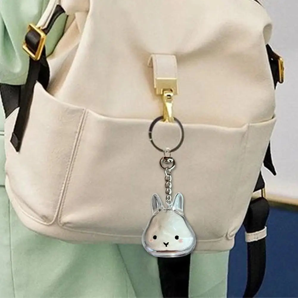Rabbit Pet Fur Keepsake Capsule Keychain – Transparent Pendant
