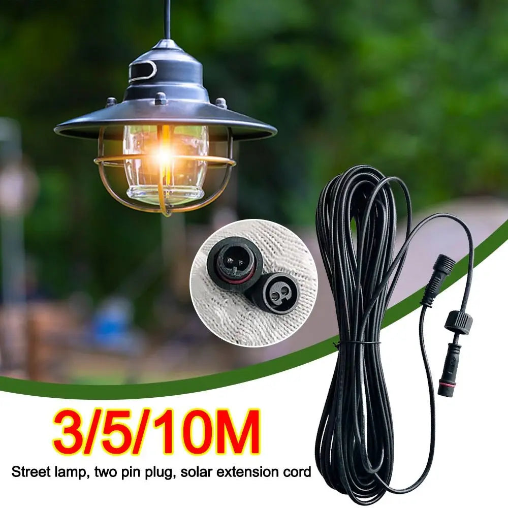 2 Pin Plug Solar Cable Extension 3M 5M 10M Waterproof Power