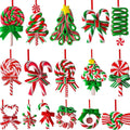 Christmas Wood Candy Cane Lollipop Ornaments – 16 or 32 Pcs