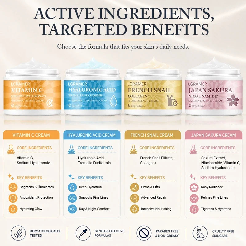 LGRAMER Vitamin C & Hyaluronic Acid Brightening Face Cream