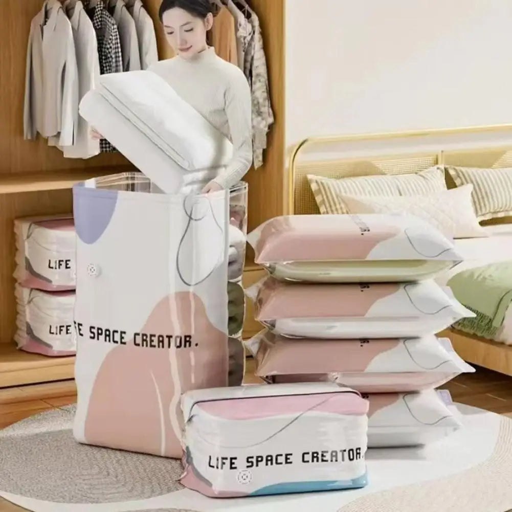 No-Pump Vacuum Storage Bags – Clothes, Comforters & Blankets