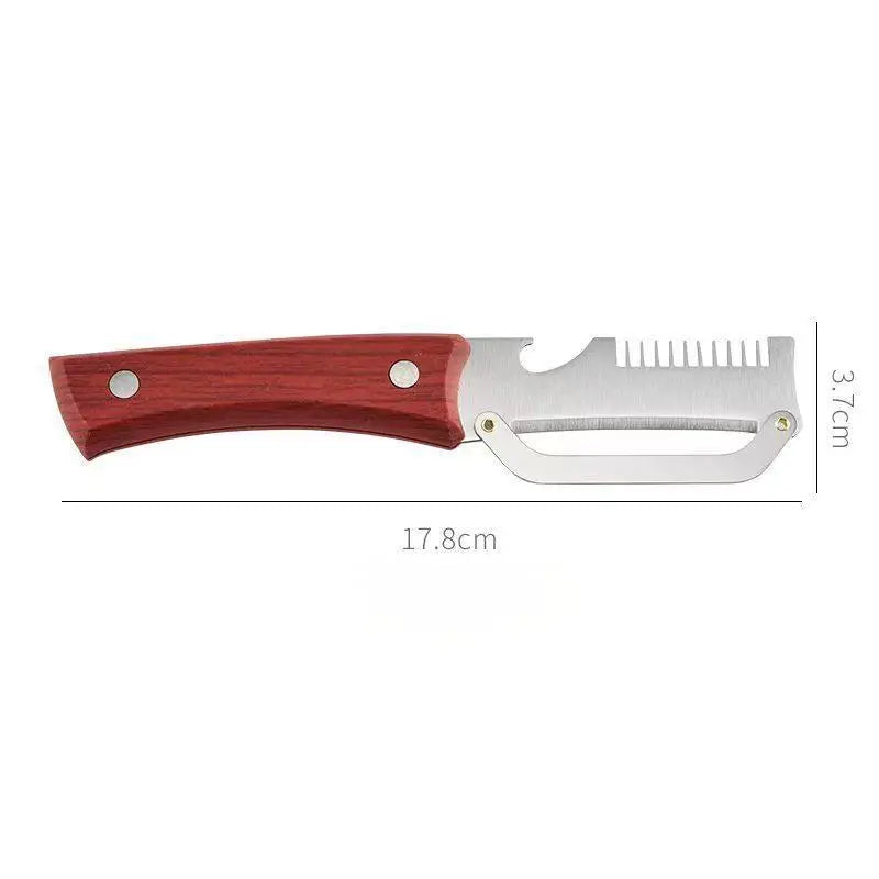 3-in-1 Stainless Steel Vegetable Peeler with Wooden Handle