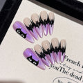 Purple Cat Eye Press-On Nails | Halloween Almond Tips – YADORNOS