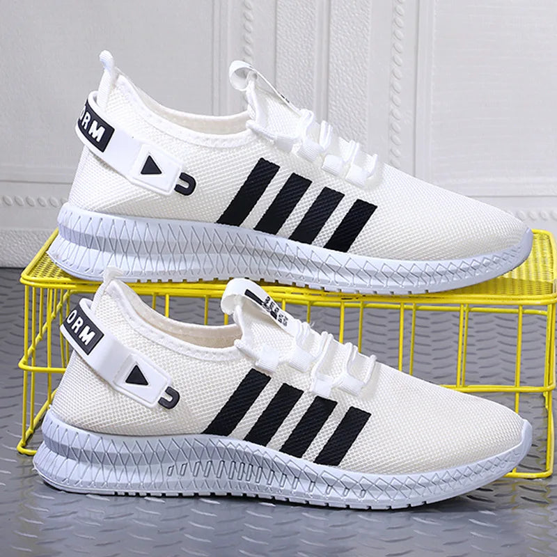 Men's Lightweight Breathable Mesh Casual Sneakers Lace-Up