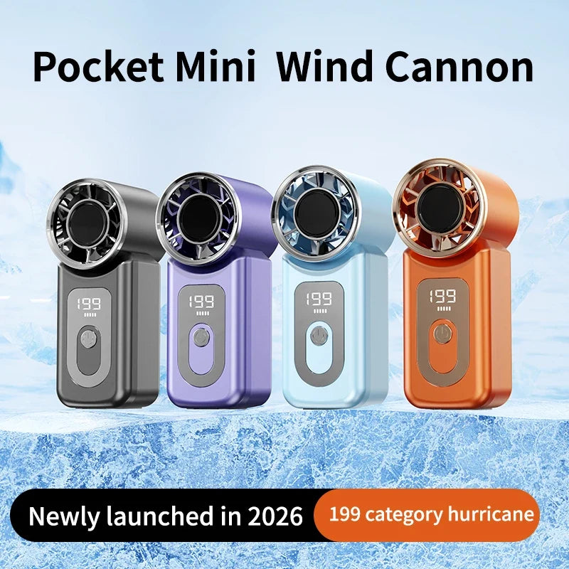 Handheld Turbo Fan 20000RPM USB Rechargeable Portable Mini Fan