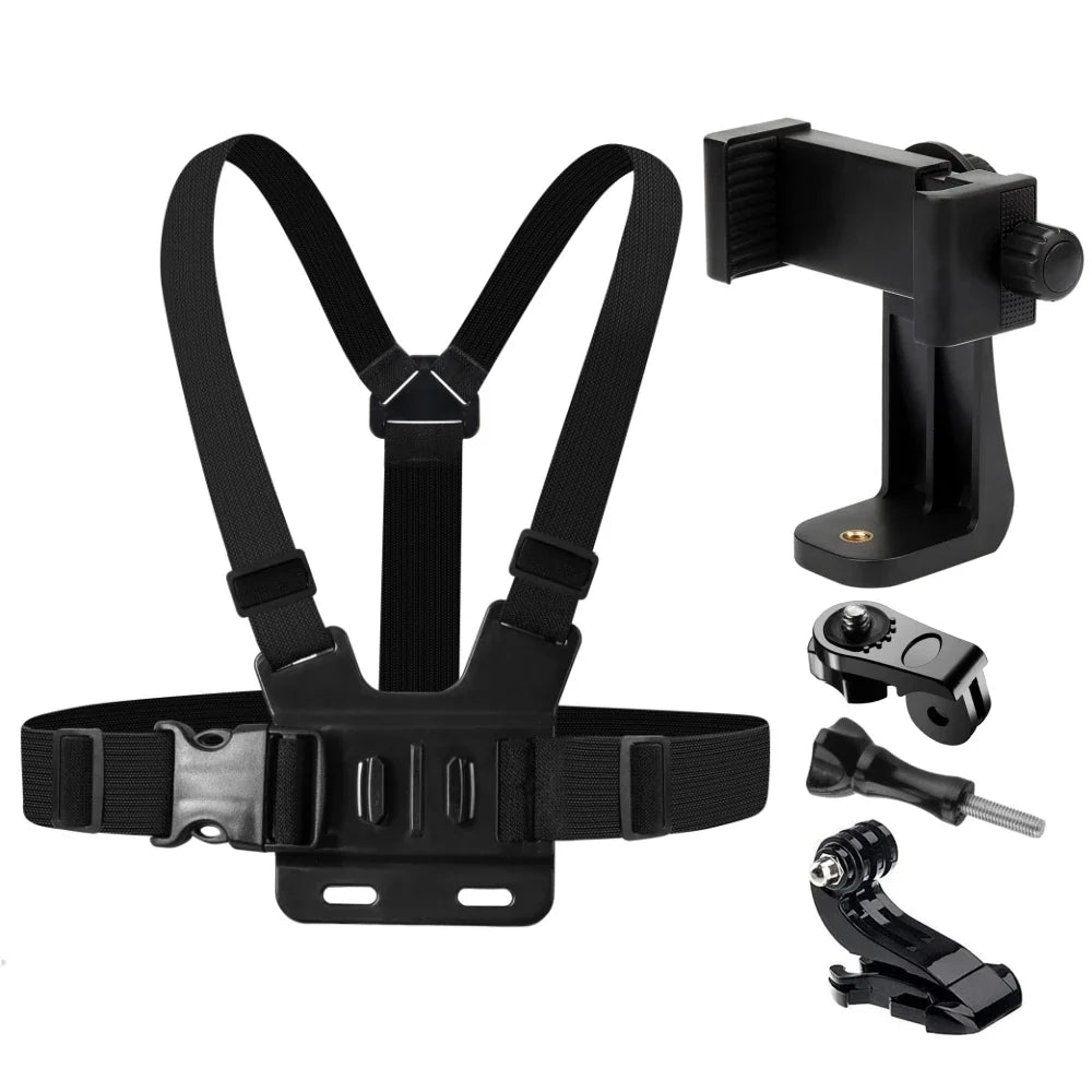 Phone & Action Camera Chest Strap Mount | GoPro & Smartphone