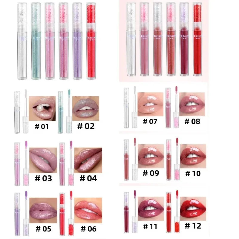 Fit Colors Diamond Lip Oil Gloss Set – 6 Shades Gift Box