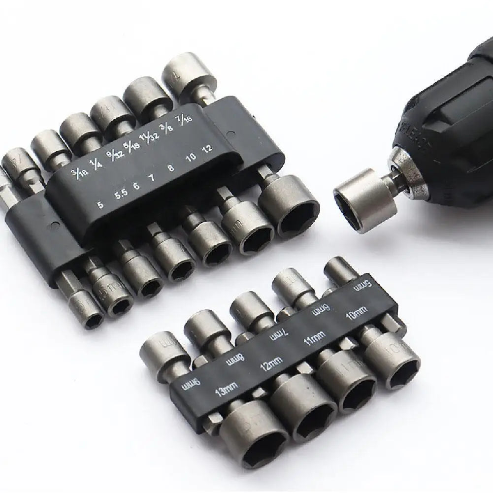 Hex Nut Driver Socket Set 9/14 Pc – CRV 5mm–13mm