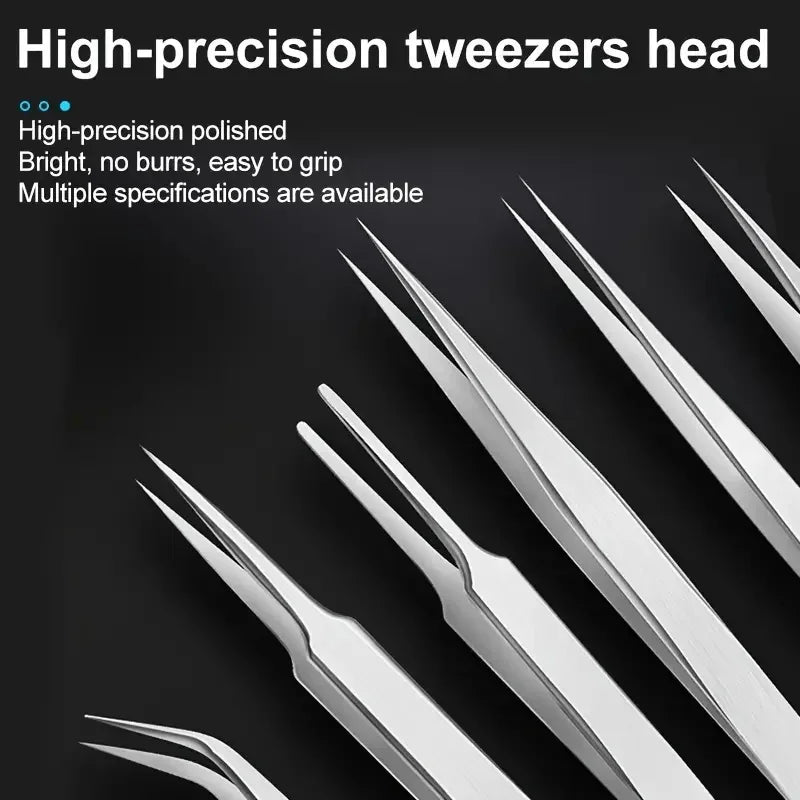 6-Piece Stainless Steel Succulent Tweezers Set | Elbow & Straight