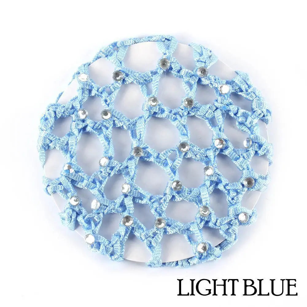 Pearl Rhinestone Bun Cover Hair Net | Ballet Dance Elastic