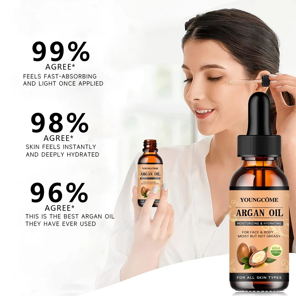 Moroccan Argan Oil Hair Serum – Frizz, Shine & Split Ends