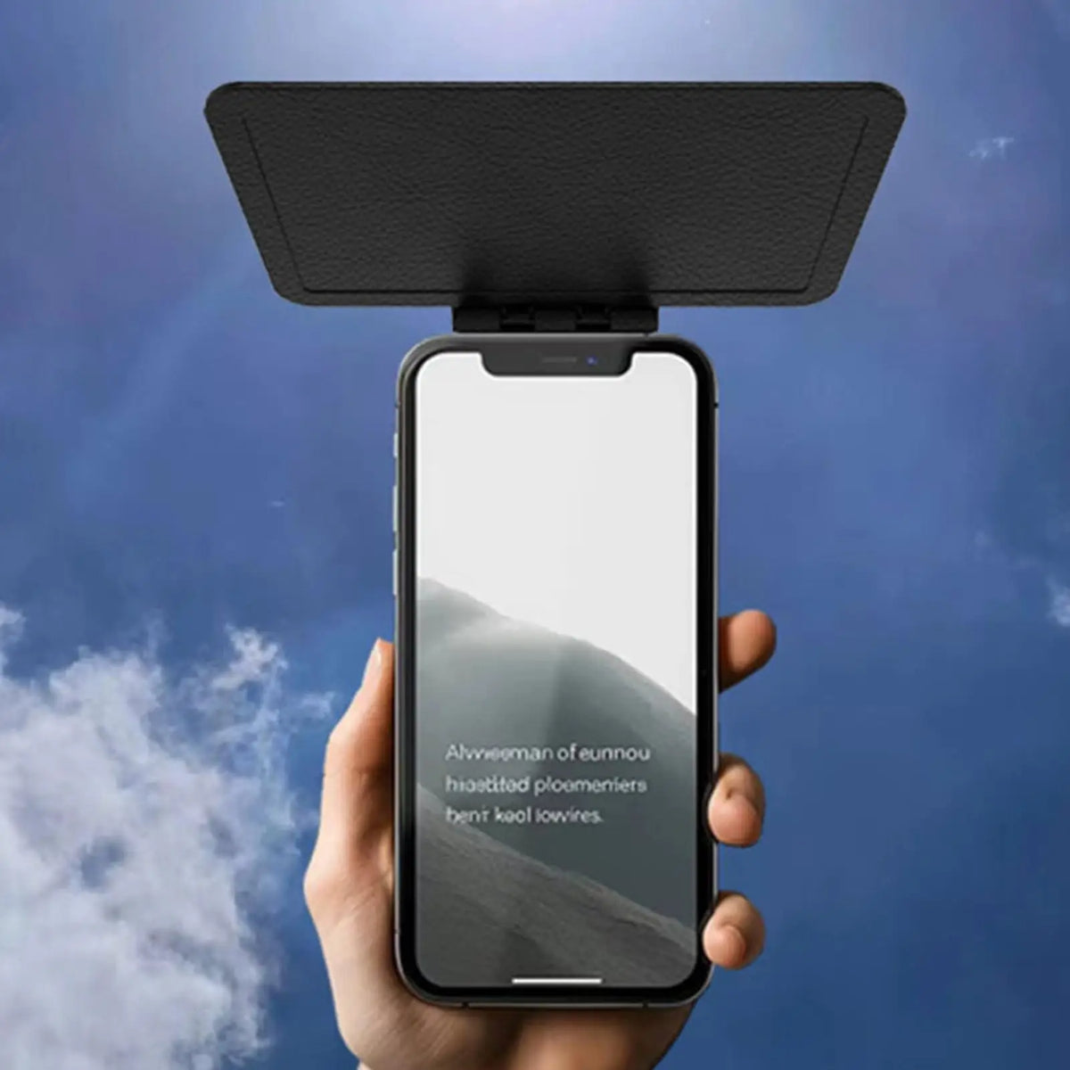 Foldable Phone Sun Shade – Universal Anti-Glare Screen Cover