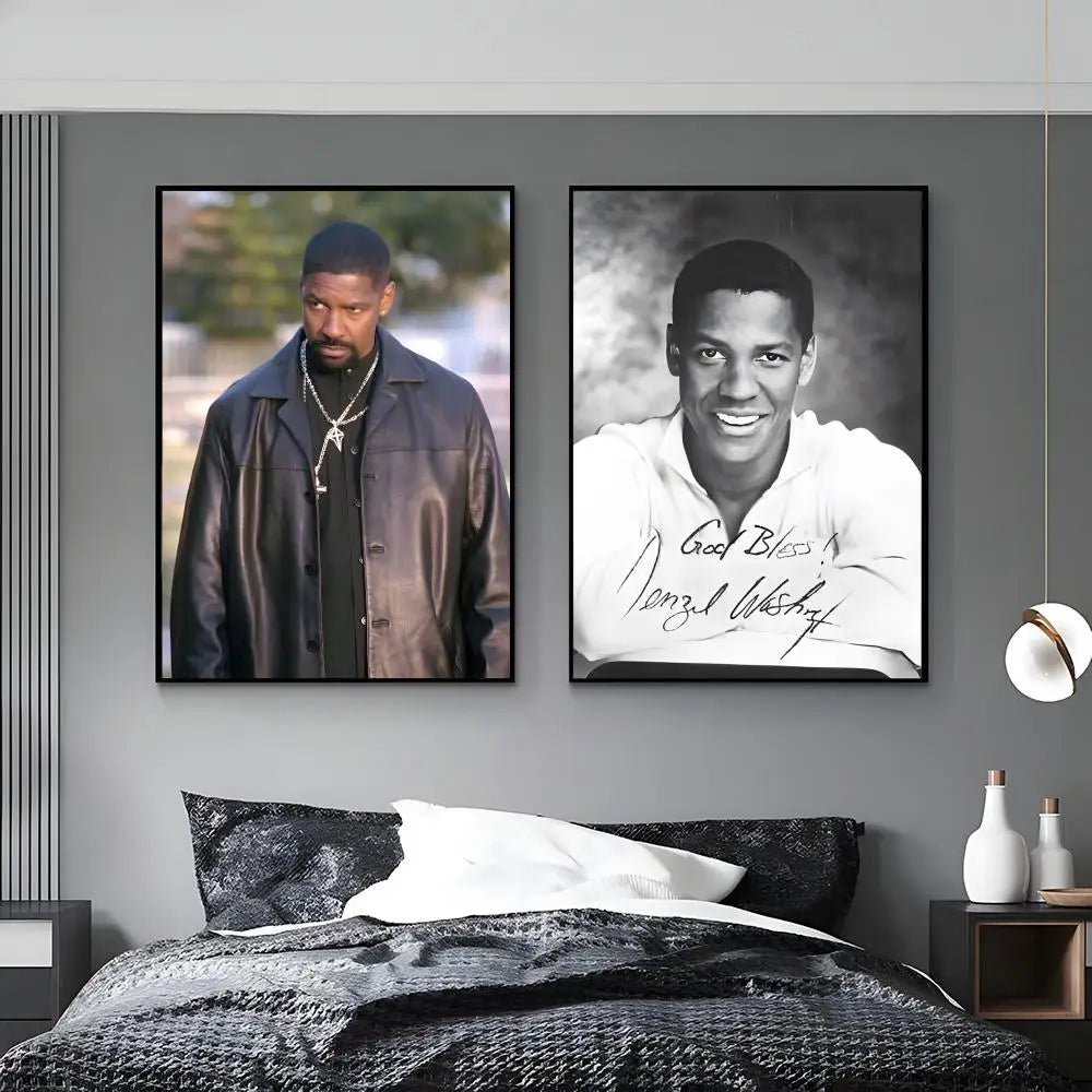 Denzel Washington HD Wall Poster – Waterproof Home Decor Art