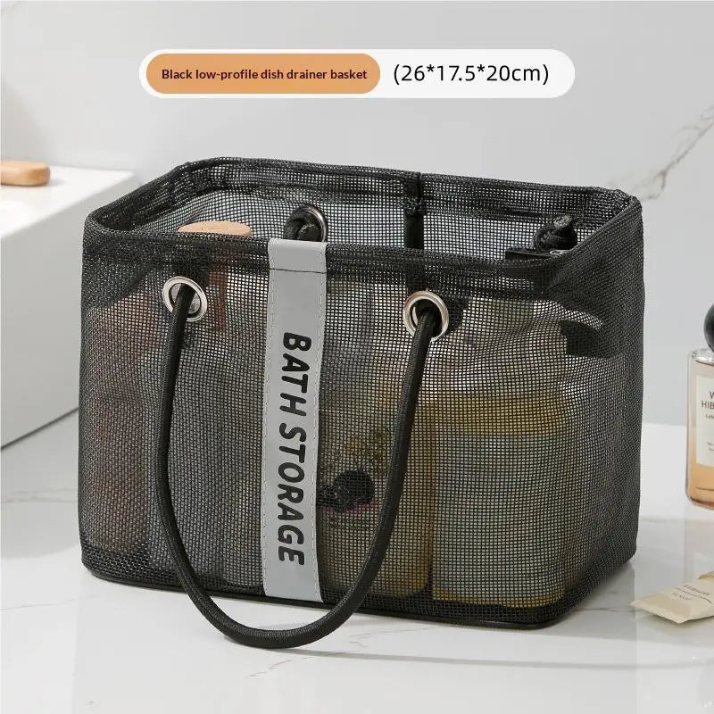 Portable Mesh Shower Tote Bag – Large Toiletry Organizer