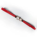 Elegant Double Pearls Buckle Elastic Women Belts Thin Straps Lady