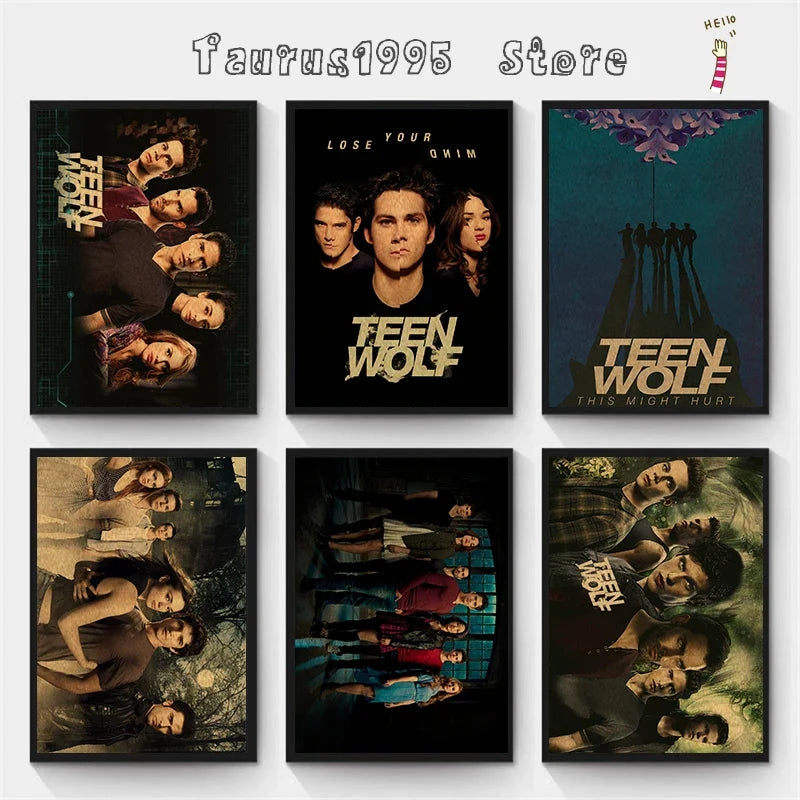 Teen Wolf Vintage Retro Movie Poster – Kraft Paper Wall Art