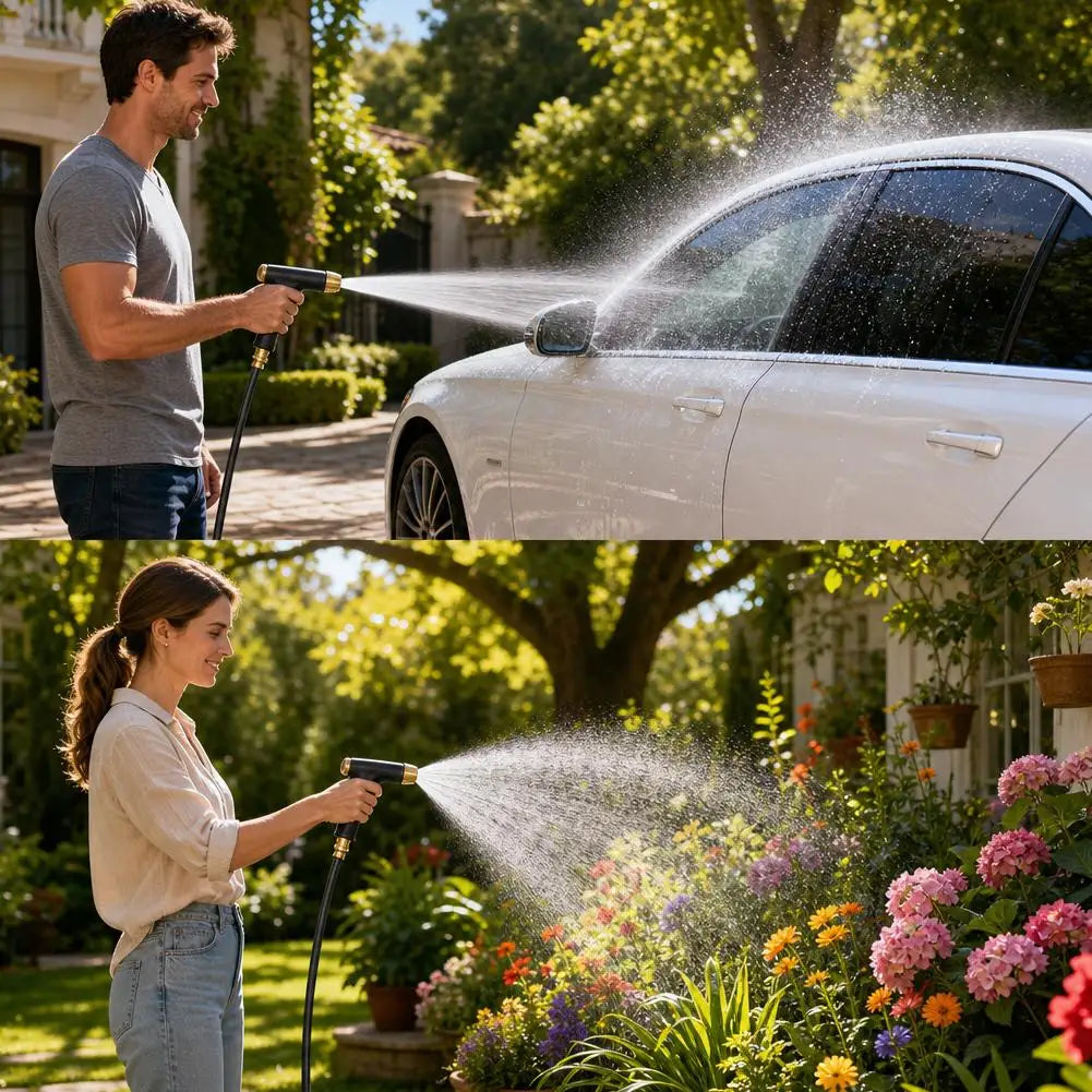Adjustable High-Pressure Water Gun – Car Wash & Garden Nozzle